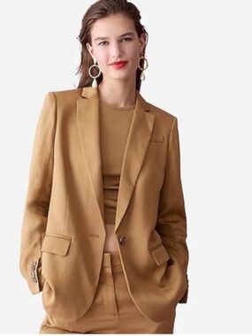 J. Crew Tan Single-Button Women's Blazer